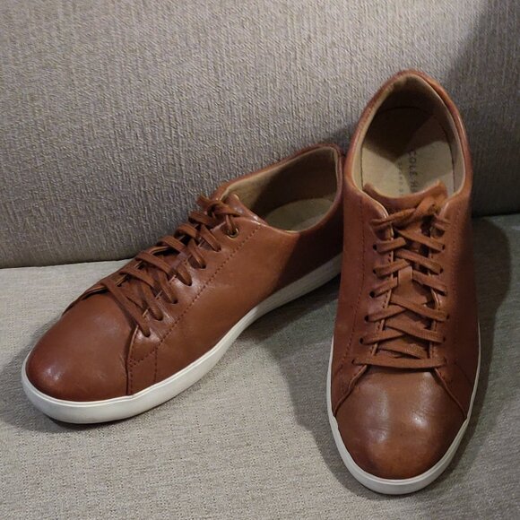 Cole Haan Brown Leather Casual Sneakers - Picture 1 of 10